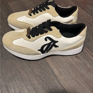 Juicy Couture Beige and Black Sneakers